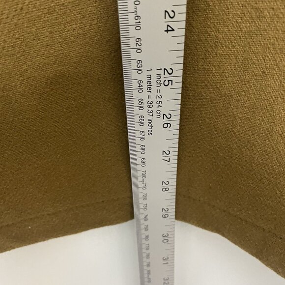 H&M Heavy Coat Jacket Mens L Wool Blend Button 2 Pockets Brown Shacket New - Picture 6 of 6